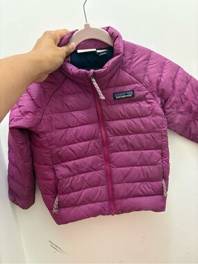 Patagonia Kids Magenta Quilted Puffer Jacket